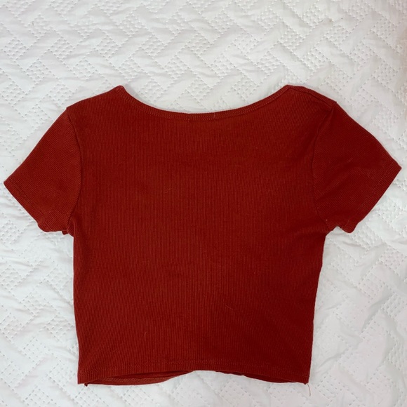 cropped brick red top !! - Picture 2 of 3
